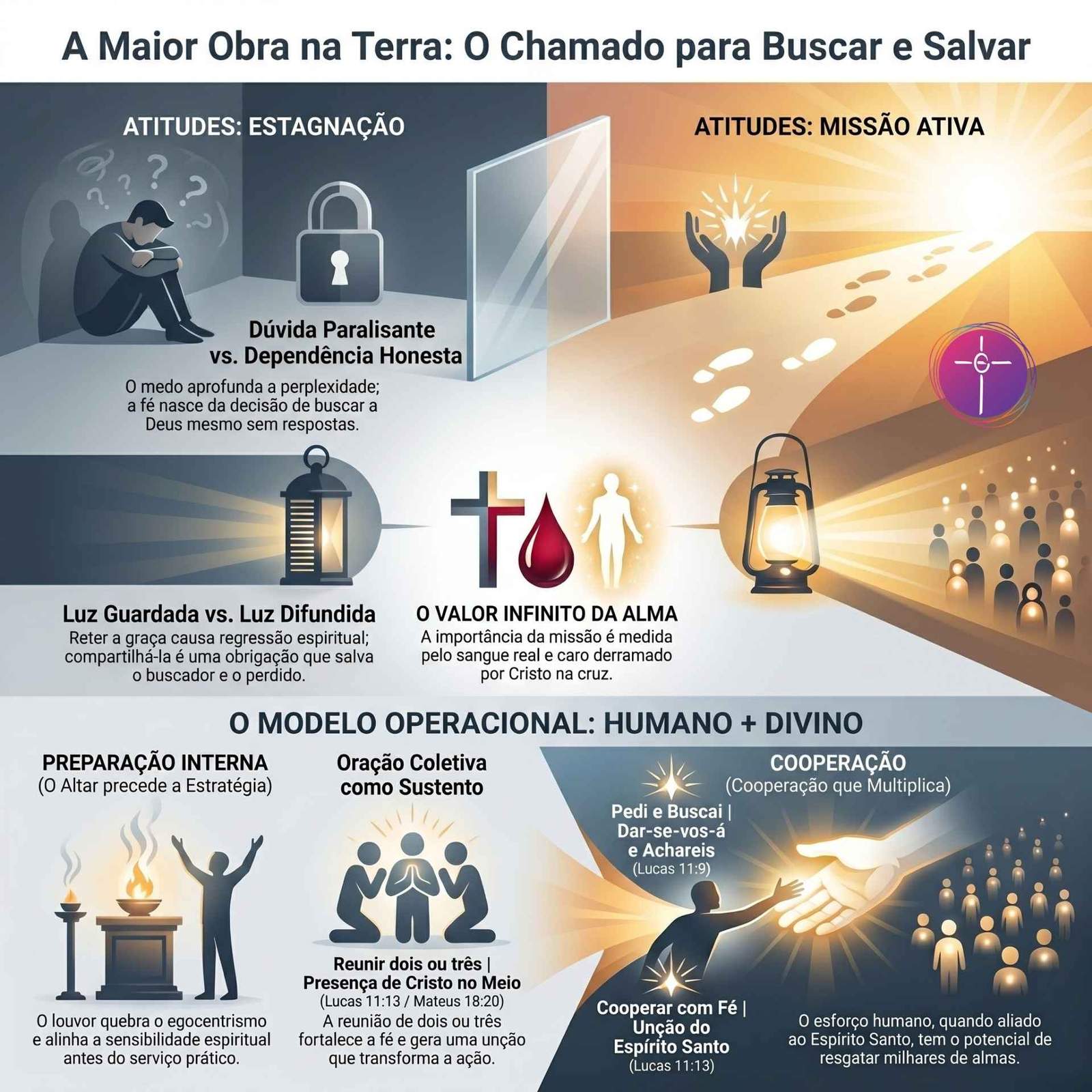 O que significa "buscar e salvar os perdidos" na prática?