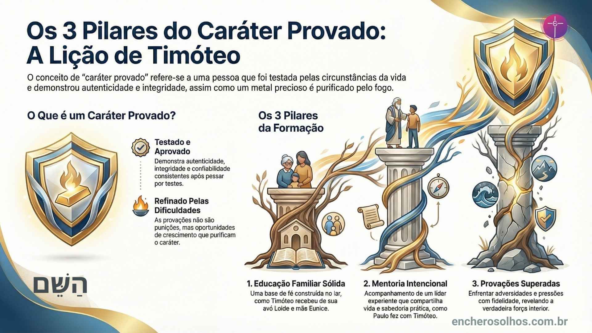 Os 3 Pilares Do Caráter Provado: A Lição De Timóteo Os 3 Pilares do Caráter Provado: A Lição de Timóteo