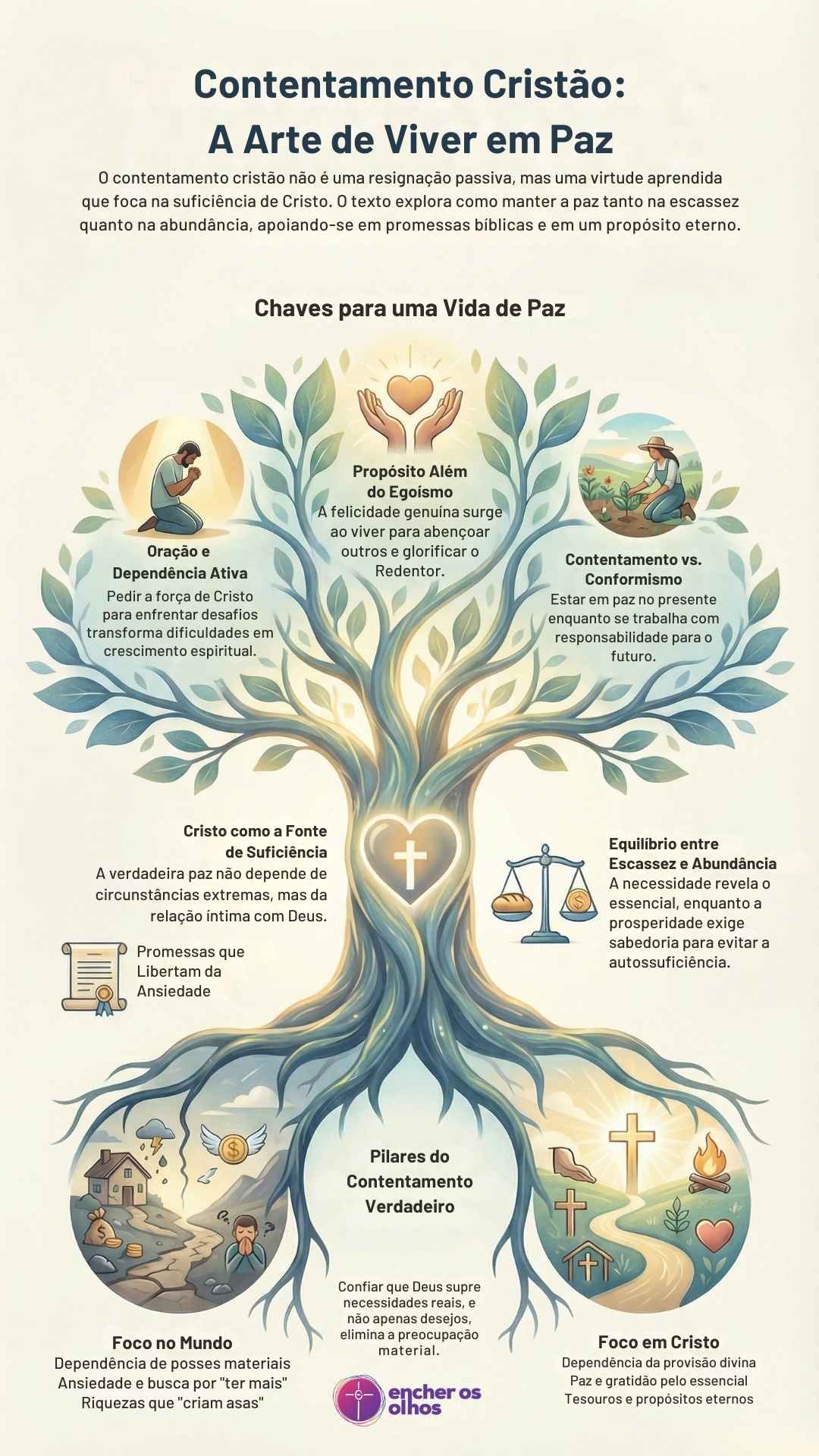 Contentamento Cristão: 7 Chaves Para Viver Em Paz Promessas Bíblicas que Sustentam o Contentamento