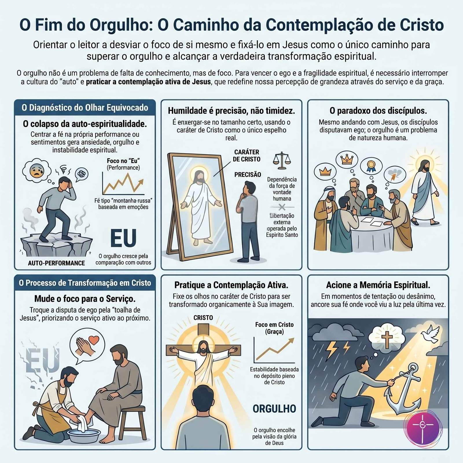 Infográfico com seis quadros sobre o fim do orgulho.