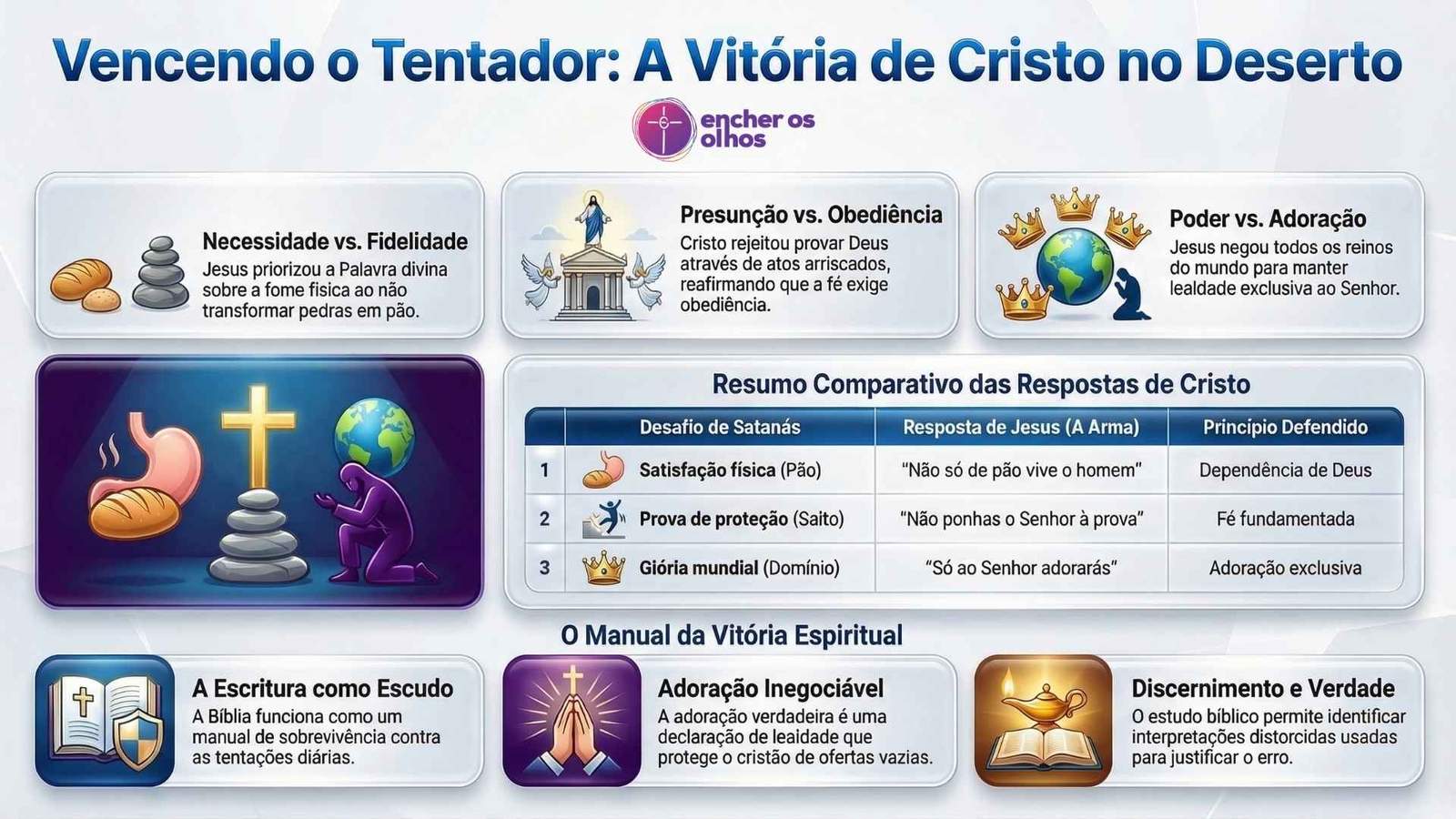 Infográfico intitulado Unidade da Igreja. O material detalha o testemunho visível de reconciliação cristã.